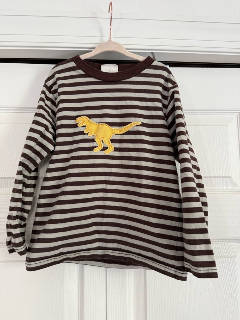 mini boden dinosaur striped shirt